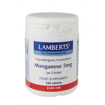 Lamberts Manganese 5mg, (100tabs)